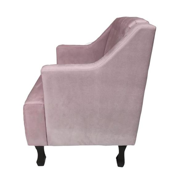 Imagem de Poltrona Estofada Para Salão de Beleza Genesis Veludo Rose LM DECOR