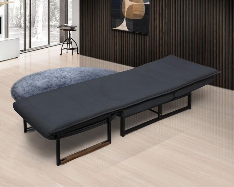 Imagem de Poltrona Estofada Reclinável Versat Retrátil Cama Chaise Puff Clínica Descanso Estilo Industrial Sala Casa Acampamento Quarto Visita Leitura Repouso