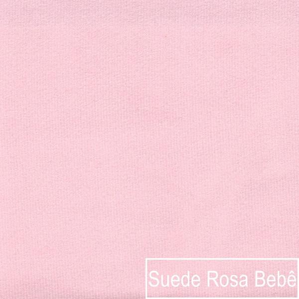 Imagem de Poltrona Grazi Base Giratória de Metal Suede Rosa Bebê - Amarena Móveis