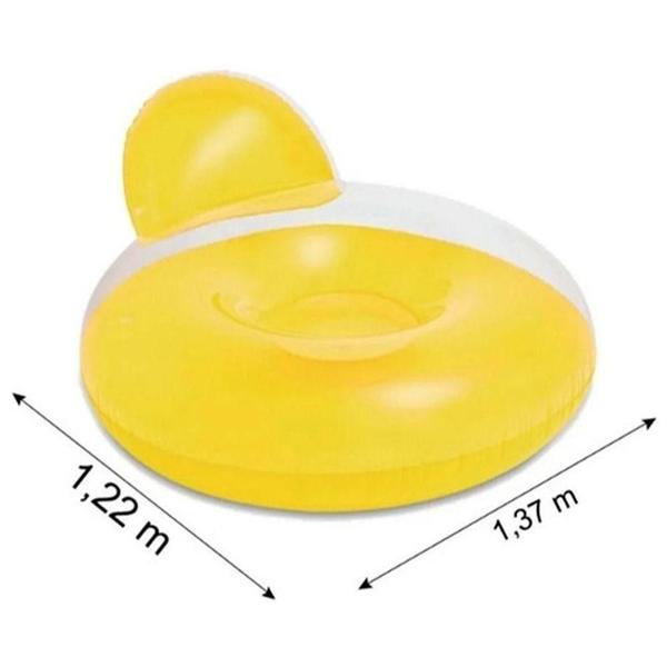 Imagem de Poltrona Inflável Para Piscina Guarujá Intex Amarela - Intex 58859