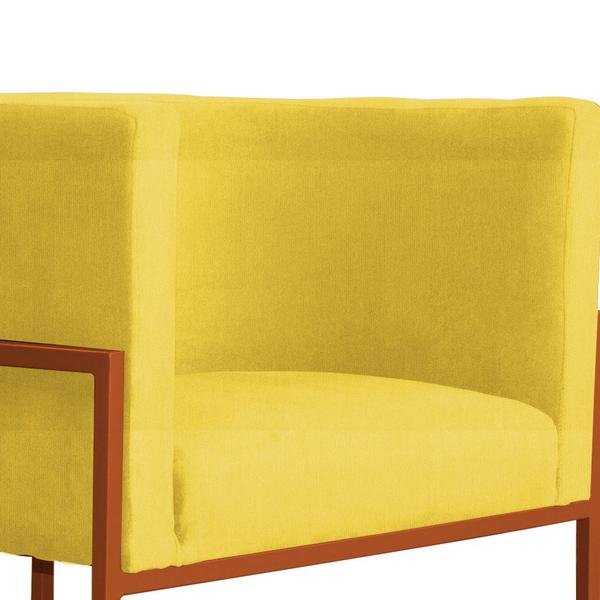 Imagem de Poltrona Luana para Sala Base em Bronze Suede Cores - DS Estofados