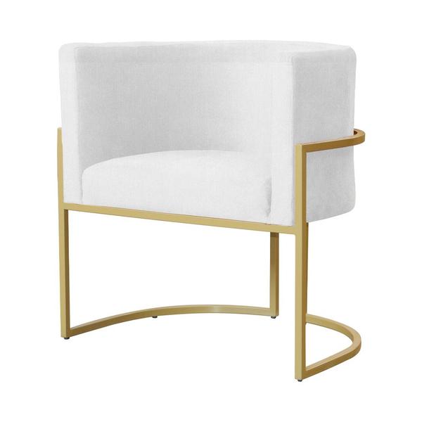 Imagem de Poltrona Luxo Luana Suede Base Metálica Dourada - Vallisa Decor