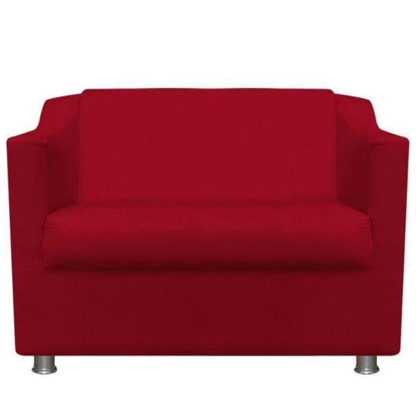 Imagem de Poltrona Namoradeira Tilla Suede Vermelho - Twdecora