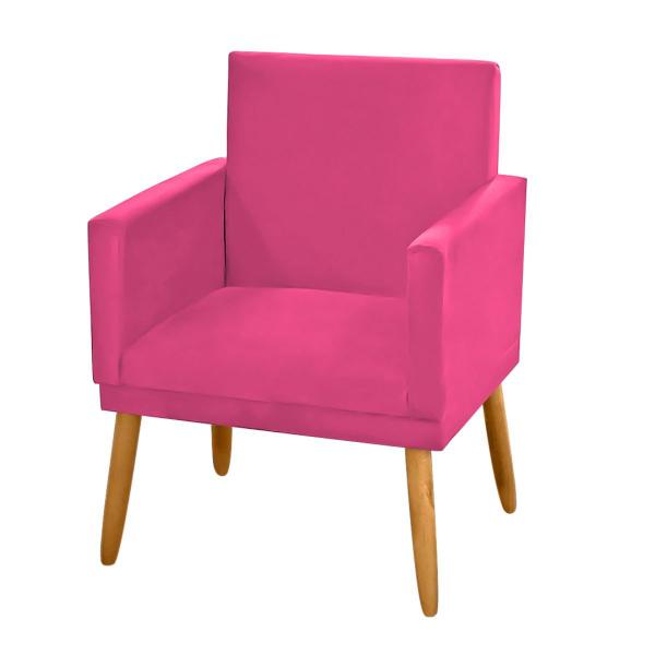 Imagem de Poltrona Nina Decorativa Sala De Estar material sintético Rosa Pink