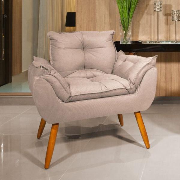 Imagem de Poltrona Opala Decorativa De Luxo Bege Balaqui Shop