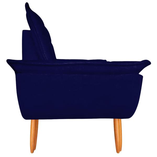 Imagem de Poltrona Opala Luxo suede azul marinho para casa