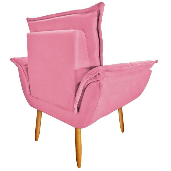 Imagem de Poltrona Opala Luxo suede Rosa para decoração