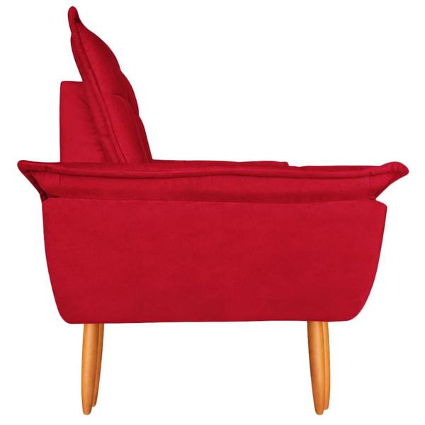 Imagem de Poltrona Opala Luxo suede Vermelho para camarim