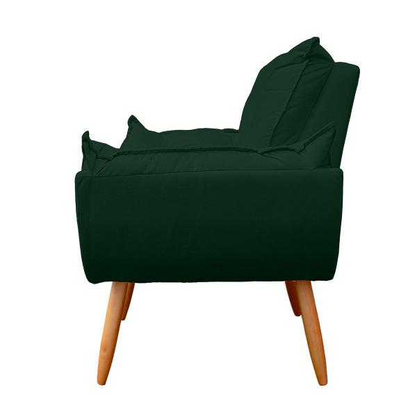 Imagem de Poltrona Opala para Sala e Quarto Suede Verde - Jylcrom