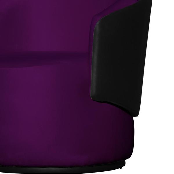 Imagem de Poltrona Organica Beatriz Veludo Roxo C/ Composê Corano Preto - LM DECOR