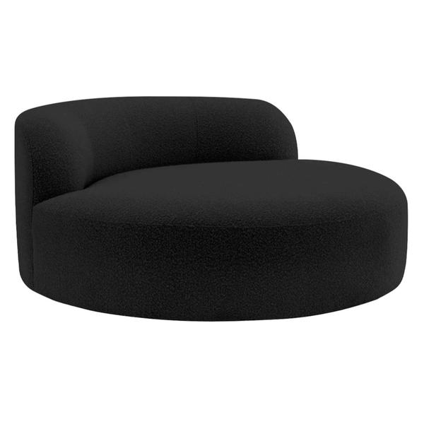 Imagem de Poltrona Orgânica Chaise Rússia Linho Preto - Amarena Móveis