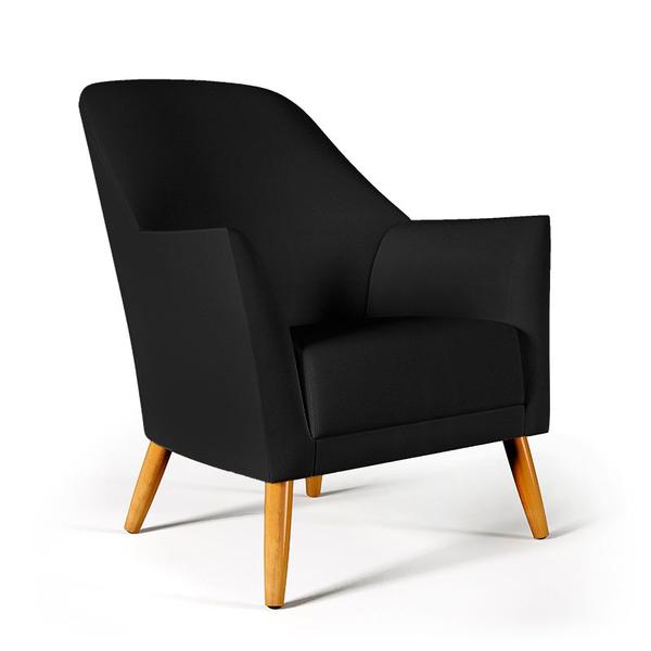 Imagem de Poltrona Orion Suede Preto Aradecor