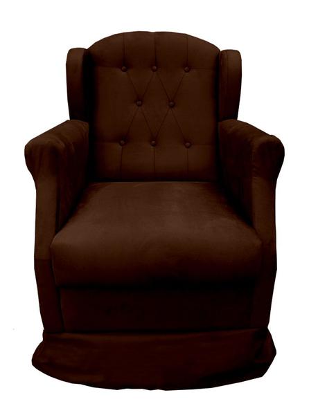 Poltrona Para Amamentação Com Balanço Eliza - Suede - Sv Decor Imagem de Poltrona Para Amamentação Com Balanço Eliza - Suede - Sv Decor