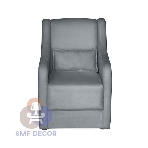 Poltrona para Amamentação Glamour com Puff e Almofada - SMF Decor Imagem de Poltrona para Amamentação Glamour com Puff e Almofada