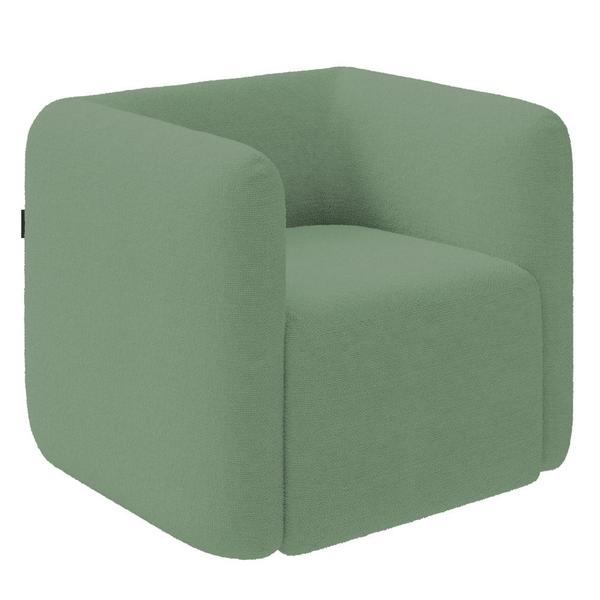 Imagem de Poltrona para Sala de Estar Decorativa Kit com 2 Maggie K04 Bouclê Verde - Mpozenato