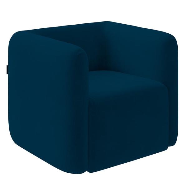 Imagem de Poltrona para Sala de Estar Decorativa Kit com 2 Maggie K04 Veludo Azul Marinho - Mpozenato