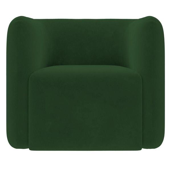 Imagem de Poltrona Para Sala De Estar Decorativa Quadrada Maggie K04 Veludo Verde - Mpozenato