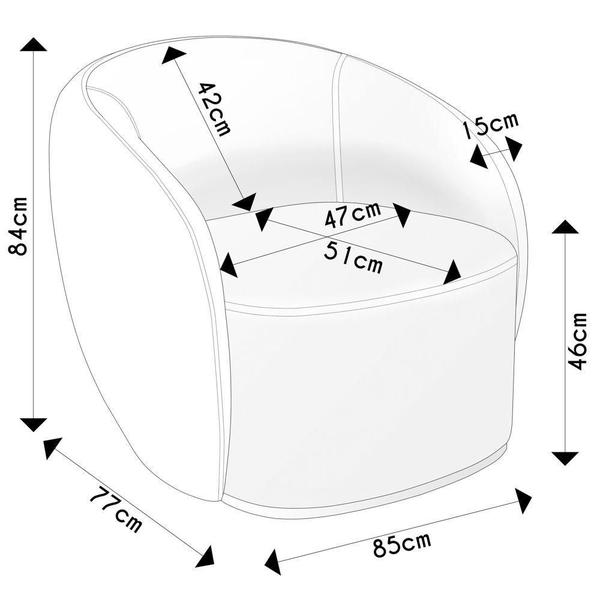 Imagem de Poltrona Para Sala De Estar Giratória Orgânica Garbin K04 Bouclê Verde - Mpozenato