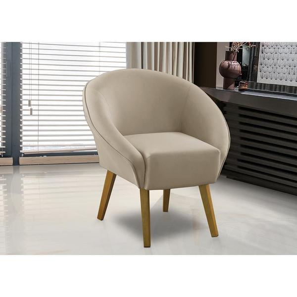 Poltrona Para Sala Decorativa Milena Veludo Bege Adonai Estofados Poltrona Para Sala Decorativa Milena Veludo Bege Adonai Estofados
