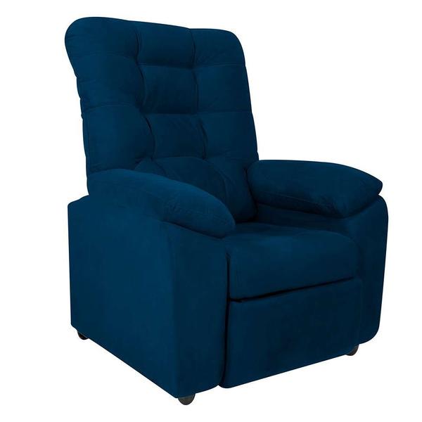 Imagem de Poltrona Reclinável MX-61 Ônix Suede Azul