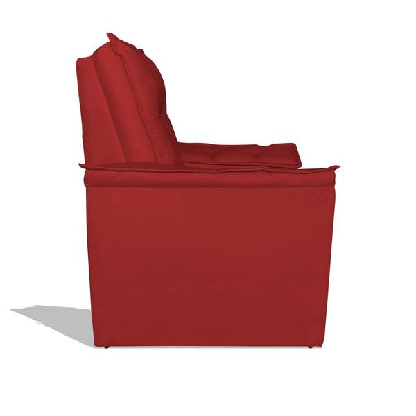 Imagem de Poltrona Reclinável Papai Idoso Cilios Ibiza Suede Vermelho - INCASA DECOR