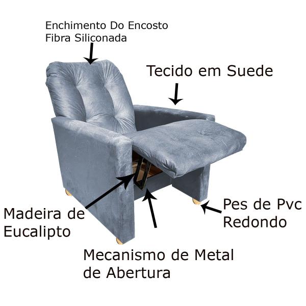 Imagem de Poltrona Reclinavel Pra Sala de Cinema Premium