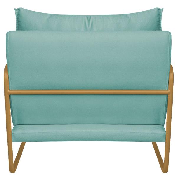 Poltrona Sevilha Base de Ferro Dourado Suede - Doce Sonho Móveis Imagem de Poltrona Sevilha Base de Ferro Dourado Suede - Doce Sonho Móveis