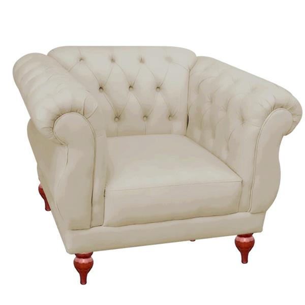 Imagem de Poltrona Sofá Docorativa Chesterfield Botões Original Capitone Para Sala Recepção Confortável