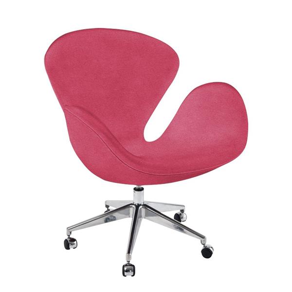 Imagem de Poltrona Swan Office Giratória Suede Rosa