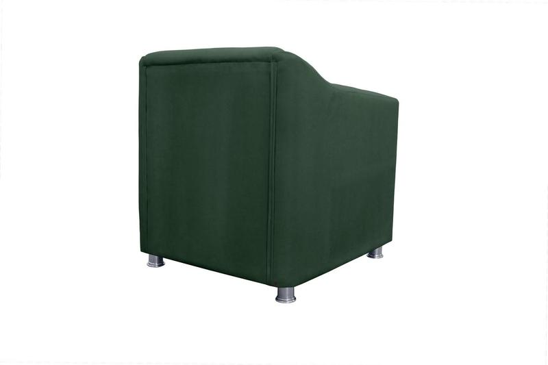 Imagem de Poltrona Tilla Recepção Suede Verde - Vallisa Decor