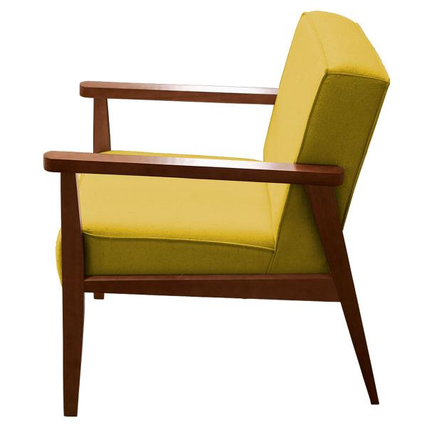 Imagem de Poltrona Vitória Decorativa Suede Amarelo