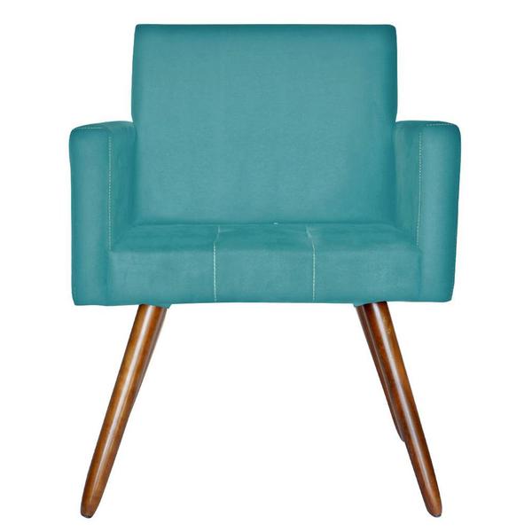 Imagem de Poltronas Decorativas Pés Palito Nina Matelasse Suede Azul - DS Estofados