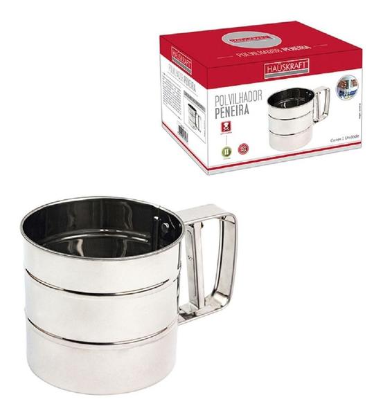 Imagem de Polvilhador Peneira Hauskraft Em Aço Inox 250g