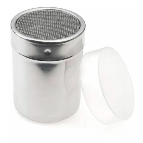 Imagem de Polvilhador Shaker Malha Inox Com Tampa Plástica Canela Pó - Mimo