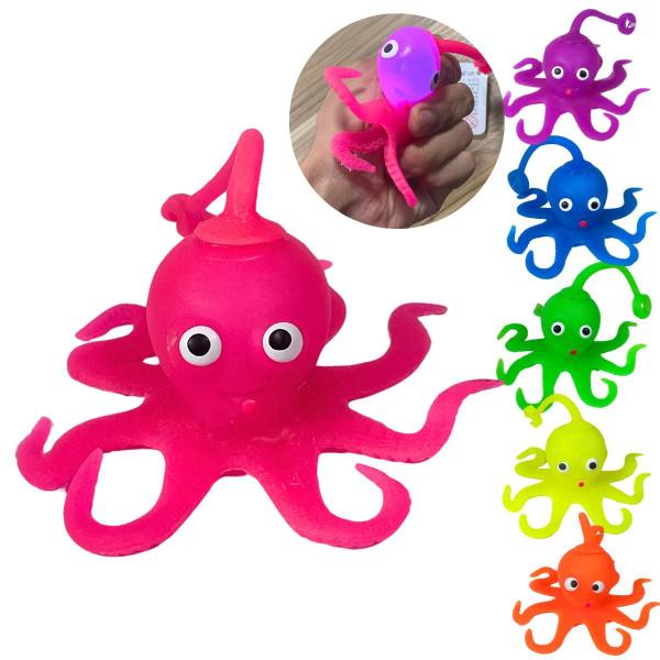 Imagem de Polvo de Apertar com Luz Squishy Fidget Toys Anti Ansiedade Stress 