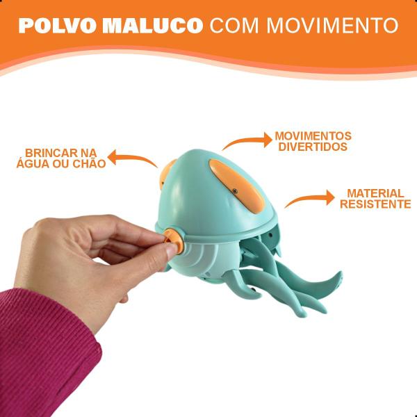 Imagem de Polvo Maluco Fujão Com Movimento Brinquedo Para Criança Infantil Educativo interativo