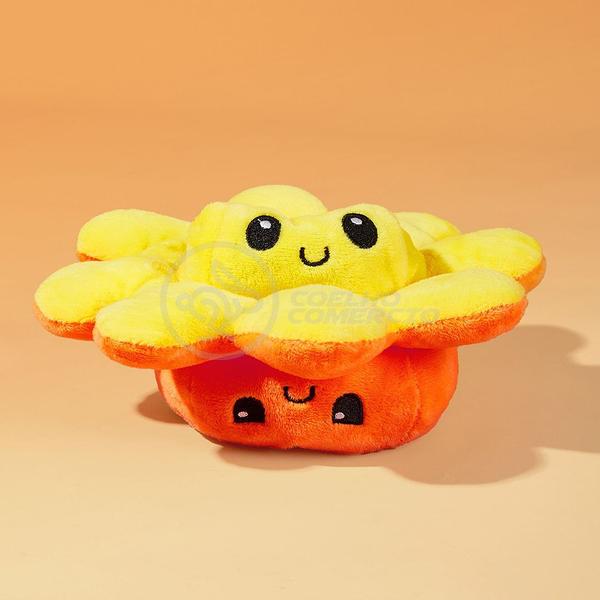 Polvo Reversível Bipolar de Pelúcia Humor Feliz e Bravo 2 em 1 TikTok Fofinho - Laranja e Amarelo - Smart Bracelet Imagem de Polvo Reversível Bipolar de Pelúcia Humor Feliz e Bravo 2 em 1 TikTok Fofinho - Laranja e Amarelo