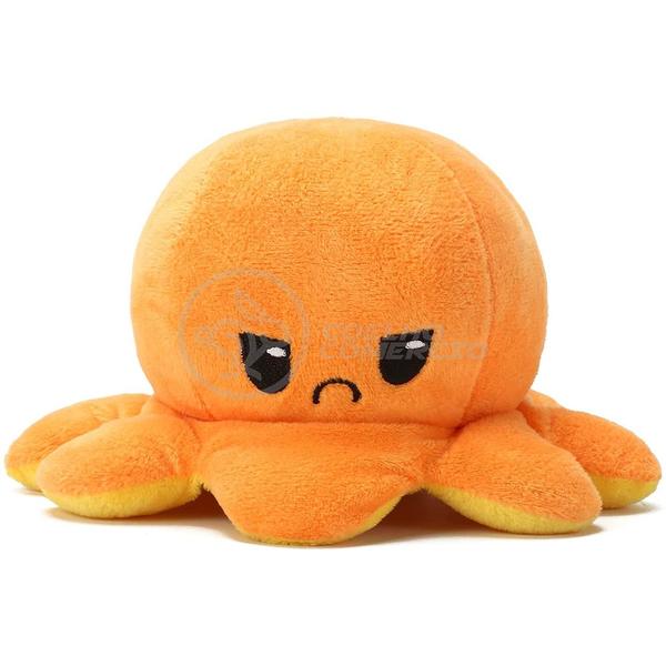 Polvo Reversível Bipolar de Pelúcia Humor Feliz e Bravo 2 em 1 TikTok Fofinho - Laranja e Amarelo - Smart Bracelet Imagem de Polvo Reversível Bipolar de Pelúcia Humor Feliz e Bravo 2 em 1 TikTok Fofinho - Laranja e Amarelo