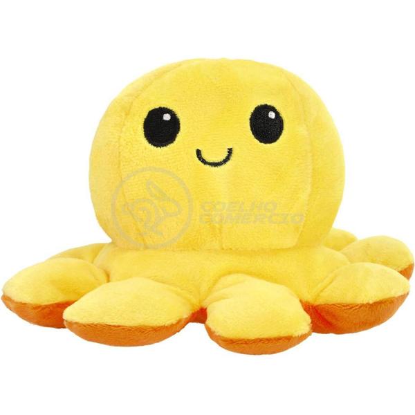 Polvo Reversível Bipolar de Pelúcia Humor Feliz e Bravo 2 em 1 TikTok Fofinho - Laranja e Amarelo - Smart Bracelet Imagem de Polvo Reversível Bipolar de Pelúcia Humor Feliz e Bravo 2 em 1 TikTok Fofinho - Laranja e Amarelo