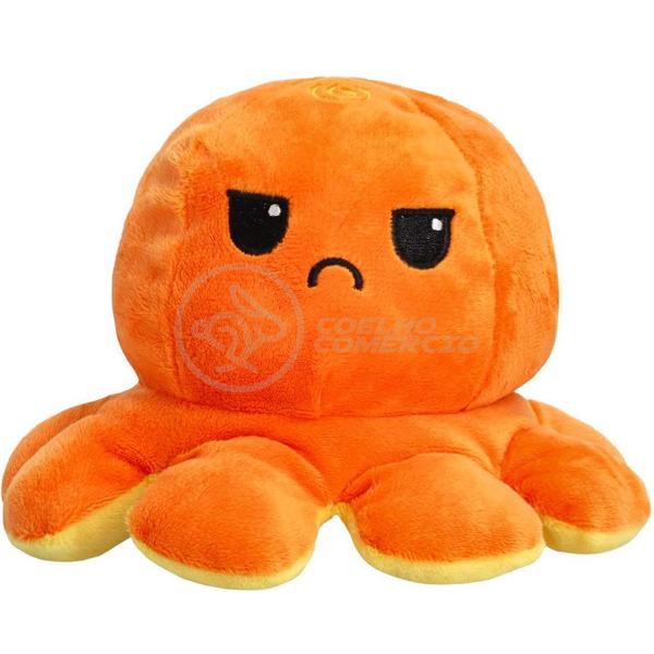 Polvo Reversível Bipolar de Pelúcia Humor Feliz e Bravo 2 em 1 TikTok Fofinho - Laranja e Amarelo - Smart Bracelet Imagem de Polvo Reversível Bipolar de Pelúcia Humor Feliz e Bravo 2 em 1 TikTok Fofinho - Laranja e Amarelo