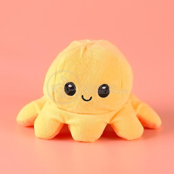 Polvo Reversível Bipolar de Pelúcia Humor Feliz e Bravo 2 em 1 TikTok Fofinho - Laranja e Amarelo - Smart Bracelet Imagem de Polvo Reversível Bipolar de Pelúcia Humor Feliz e Bravo 2 em 1 TikTok Fofinho - Laranja e Amarelo