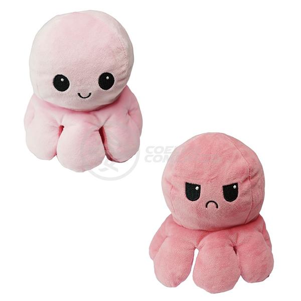 Polvo Reversível Bipolar de Pelúcia Humor Feliz e Bravo 2 em 1 TikTok Fofinho Macio - Pink e Rosa - Smart Bracelet Imagem de Polvo Reversível Bipolar de Pelúcia Humor Feliz e Bravo 2 em 1 TikTok Fofinho Macio - Pink e Rosa
