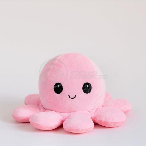 Polvo Reversível Bipolar de Pelúcia Humor Feliz e Bravo 2 em 1 TikTok Fofinho Macio - Pink e Rosa - Smart Bracelet Imagem de Polvo Reversível Bipolar de Pelúcia Humor Feliz e Bravo 2 em 1 TikTok Fofinho Macio - Pink e Rosa