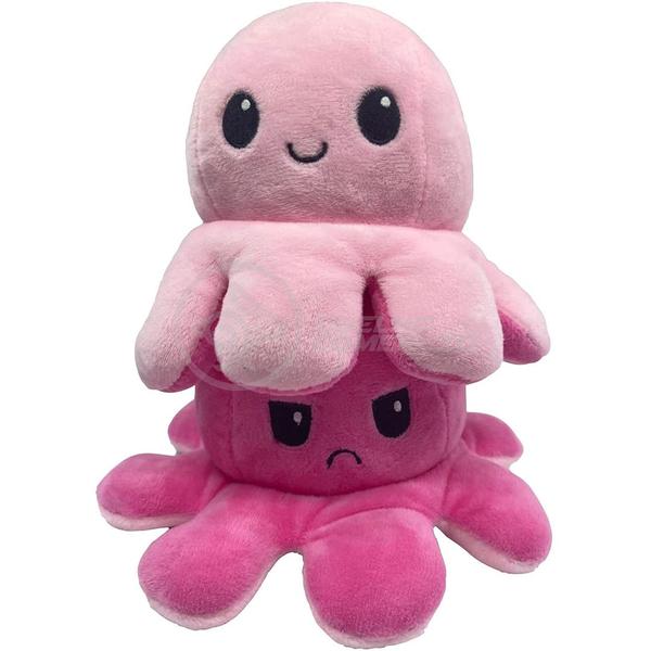 Polvo Reversível Bipolar de Pelúcia Humor Feliz e Bravo 2 em 1 TikTok Fofinho Macio - Pink e Rosa - Smart Bracelet Imagem de Polvo Reversível Bipolar de Pelúcia Humor Feliz e Bravo 2 em 1 TikTok Fofinho Macio - Pink e Rosa