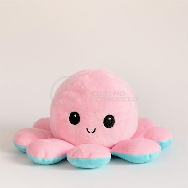 Polvo Reversível Bipolar de Pelúcia Humor Feliz e Bravo 2 em 1 TikTok Fofinho Macio - Rosa e Azul - Smart Bracelet Imagem de Polvo Reversível Bipolar de Pelúcia Humor Feliz e Bravo 2 em 1 TikTok Fofinho Macio - Rosa e Azul