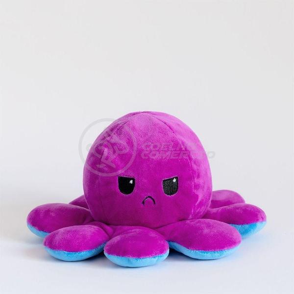 Polvo Reversível De Pelúcia Humor Feliz E Bravo Azul E Roxo - SMART BRACELET Imagem de Polvo Reversível De Pelúcia Humor Feliz E Bravo Azul E Roxo