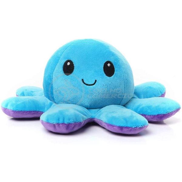Polvo Reversível De Pelúcia Humor Feliz E Bravo Azul E Roxo - SMART BRACELET Imagem de Polvo Reversível De Pelúcia Humor Feliz E Bravo Azul E Roxo