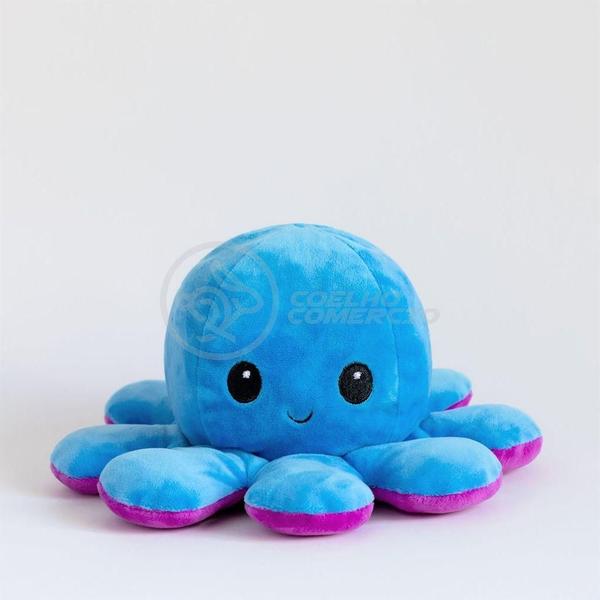 Polvo Reversível De Pelúcia Humor Feliz E Bravo Azul E Roxo - SMART BRACELET Imagem de Polvo Reversível De Pelúcia Humor Feliz E Bravo Azul E Roxo