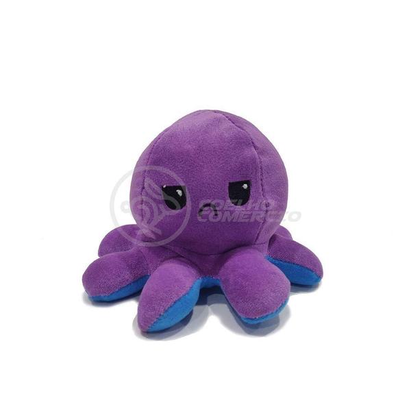 Polvo Reversível De Pelúcia Humor Feliz E Bravo Azul E Roxo - SMART BRACELET Imagem de Polvo Reversível De Pelúcia Humor Feliz E Bravo Azul E Roxo