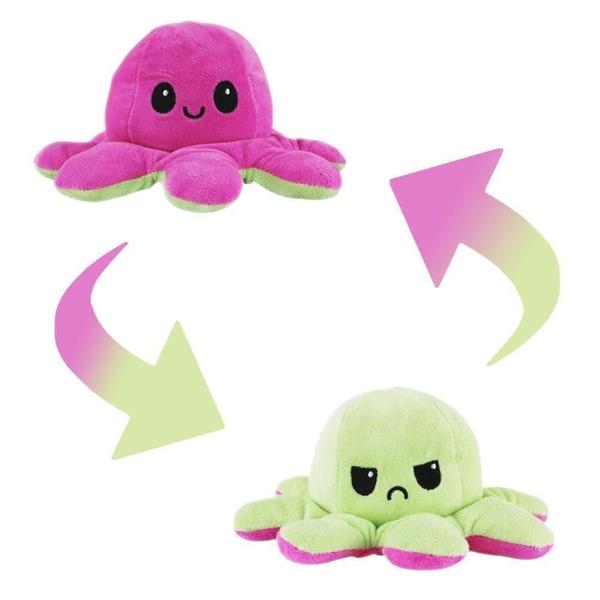 Polvo Reversível Humor Tiktok Pelúcia Dupla Face E Emoções - BBR TOYS Imagem de Polvo Reversível Humor Tiktok Pelúcia Dupla Face E Emoções